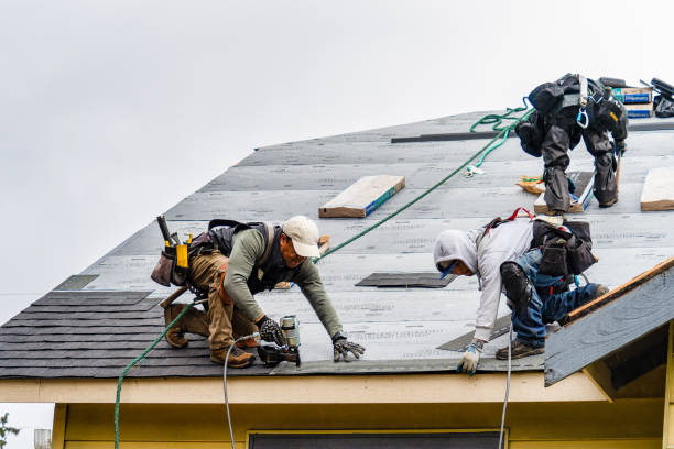 Professional Gutter Installation technician working in Pinopolis, SC